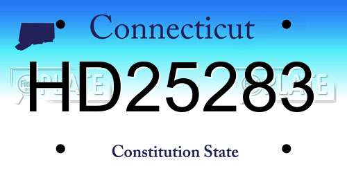 HD25283 Connecticut License Plate
