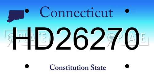 HD26270 Connecticut License Plate