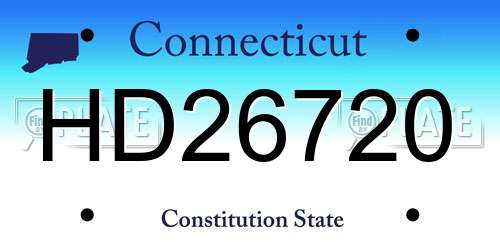 HD26720 Connecticut License Plate