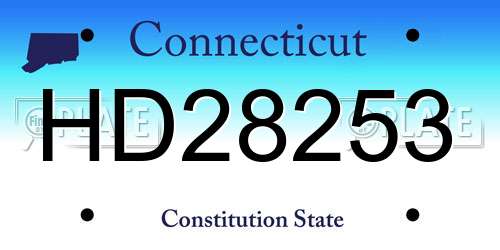 HD28253 Connecticut License Plate