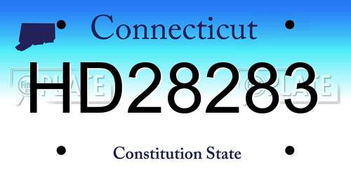 HD28283 Connecticut License Plate