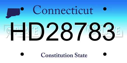 HD28783 Connecticut License Plate