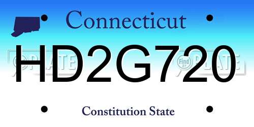 HD2G720 Connecticut License Plate