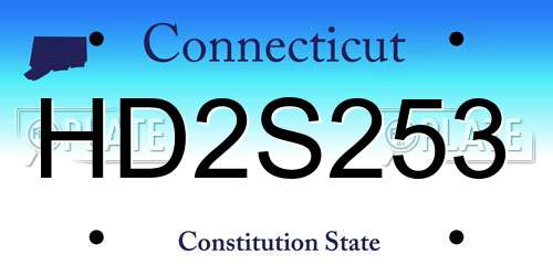 HD2S253 Connecticut License Plate