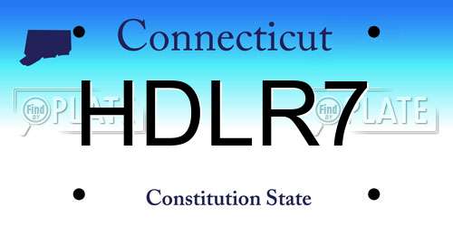 HDLR7 Connecticut License Plate