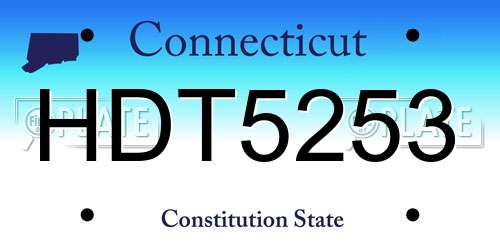 HDT5253 Connecticut License Plate