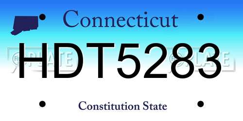 HDT5283 Connecticut License Plate