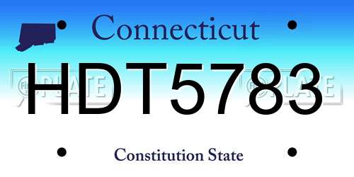 HDT5783 Connecticut License Plate