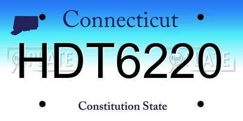 HDT6220 Connecticut License Plate