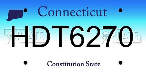 HDT6270 Connecticut License Plate