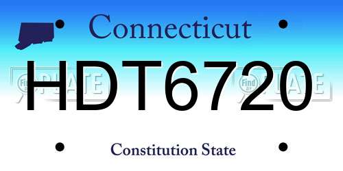 HDT6720 Connecticut License Plate