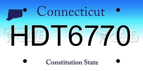 HDT6770 Connecticut License Plate
