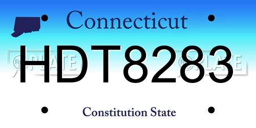 HDT8283 Connecticut License Plate