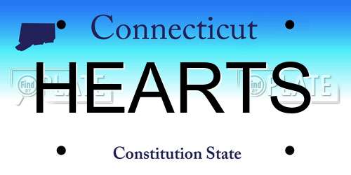 HEARTS Connecticut License Plate