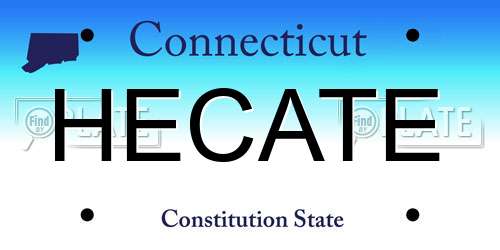 HECATE Connecticut License Plate