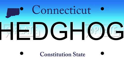 HEDGHOG Connecticut License Plate