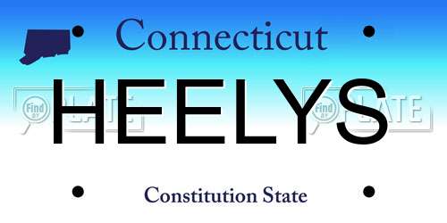 HEELYS Connecticut License Plate