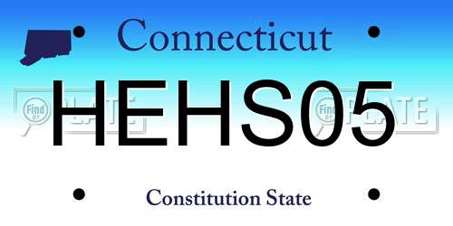HEHS05 Connecticut License Plate