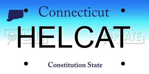 HELCAT Connecticut License Plate