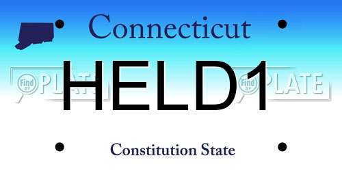 HELD1 Connecticut License Plate