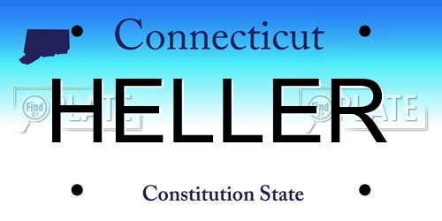 HELLER Connecticut License Plate