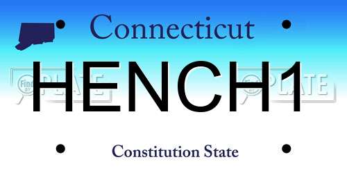 HENCH1 Connecticut License Plate