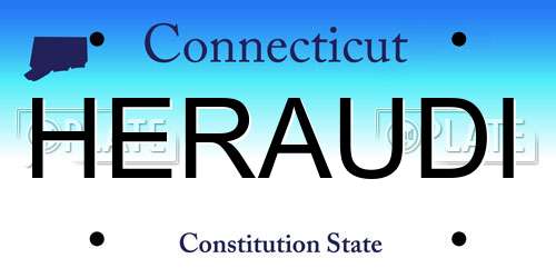 HERAUDI Connecticut License Plate