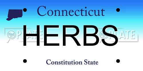 HERBS Connecticut License Plate