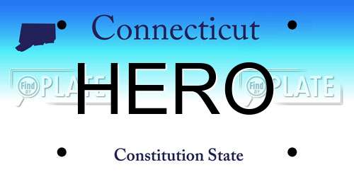 HERO Connecticut License Plate