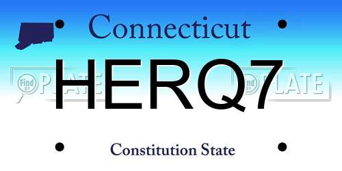 HERQ7 Connecticut License Plate