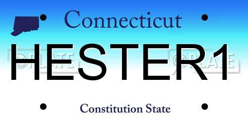 HESTER1 Connecticut License Plate