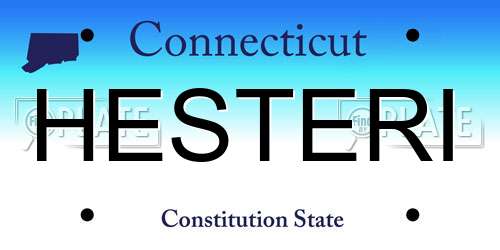 HESTERI Connecticut License Plate