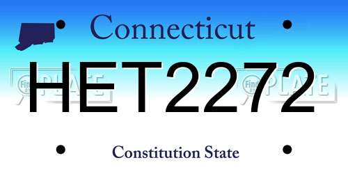HET2272 Connecticut License Plate