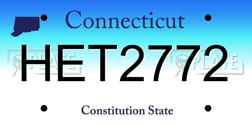 HET2772 Connecticut License Plate