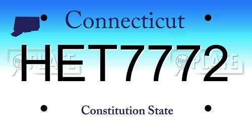 HET7772 Connecticut License Plate