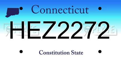 HEZ2272 Connecticut License Plate