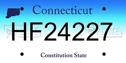 HF24227 Connecticut License Plate
