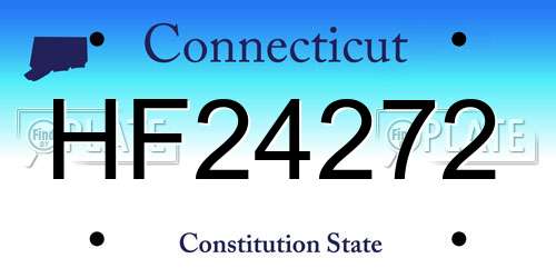 HF24272 Connecticut License Plate