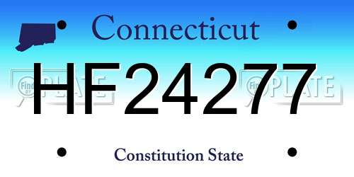 HF24277 Connecticut License Plate