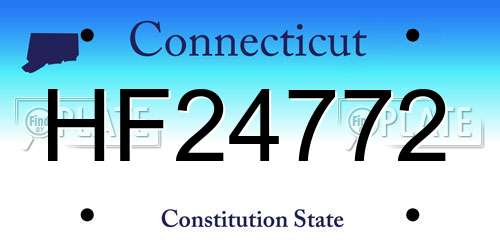 HF24772 Connecticut License Plate