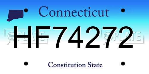 HF74272 Connecticut License Plate