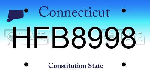 HFB8998 Connecticut License Plate