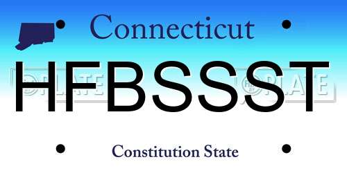 HFBSSST Connecticut License Plate