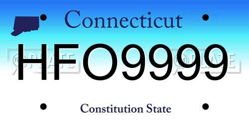 HFO9999 Connecticut License Plate