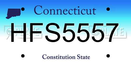 HFS5557 Connecticut License Plate
