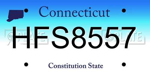 HFS8557 Connecticut License Plate
