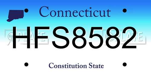 HFS8582 Connecticut License Plate