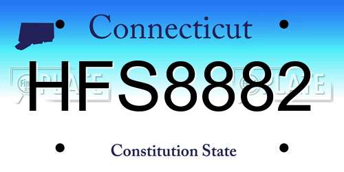 HFS8882 Connecticut License Plate