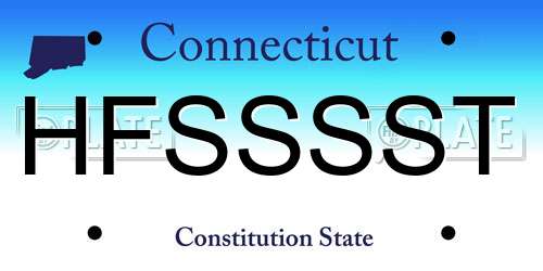 HFSSSST Connecticut License Plate