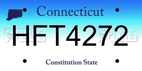 HFT4272 Connecticut License Plate